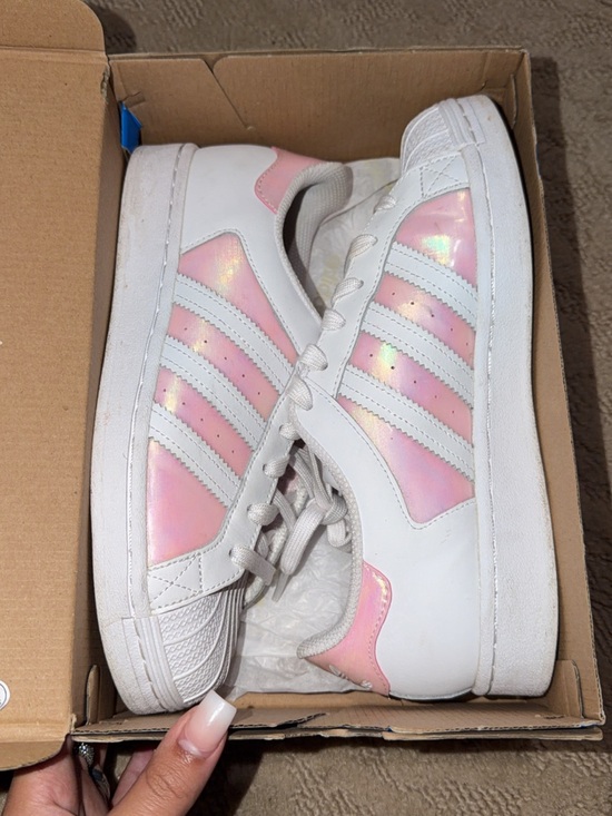 adidas Shoes - adidas Superstar W Box Label in Blue and White